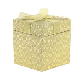 X-Mas Metál ajándékdoboz - Arany 10x10 cm