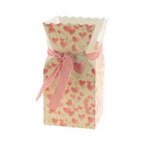   "Field of Love" csokortartó box - Piros 13x13x26 cm