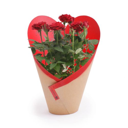 Szív Formájú papír display - Rózsaszín 13x15 cm