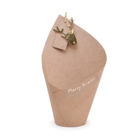 Arany Rénszarvasos papír display - Barna 13x15 cm