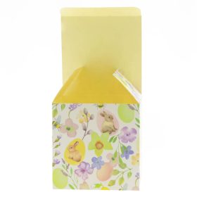   "Blooming Easter" ajándék box  - Sárga 11x11x11 cm